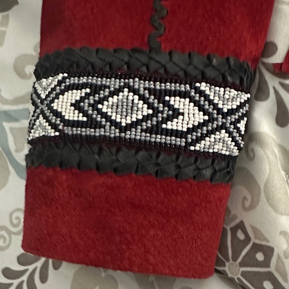 Women's Red Fringe Jacket - Picture 3 of 5